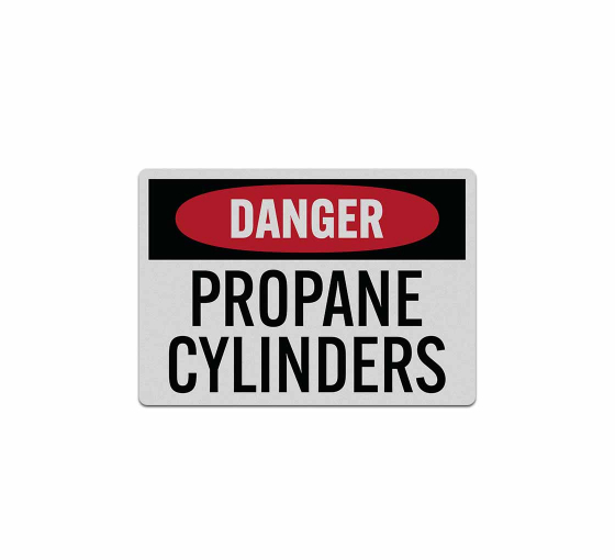 OSHA Danger Propane Cylinders Decal (Reflective)