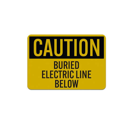 Buried Electric Line Below Decal (Reflective)