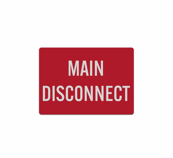 Warning Main Disconnect Decal (Reflective)