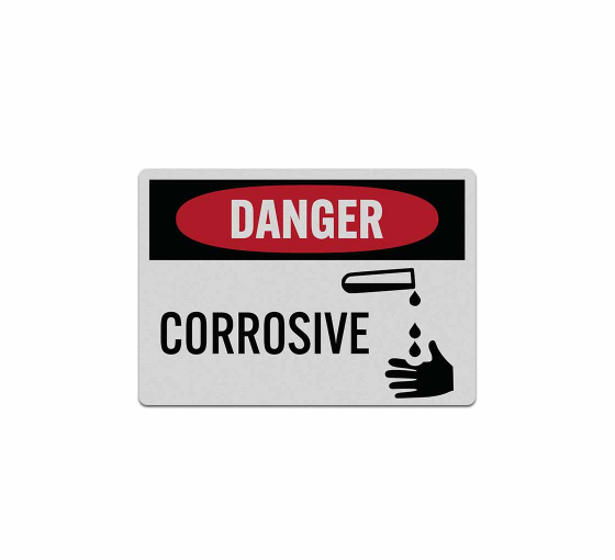 OSHA Corrosive hazard Decal (Reflective)