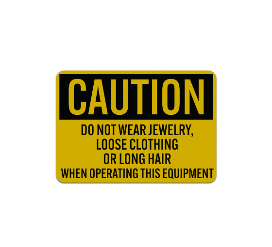 Do Not Wear Jewelry Decal (Reflective)