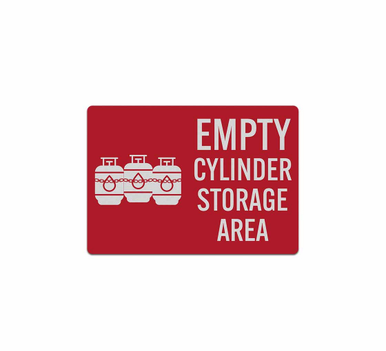 Empty Cylinder Storage Area Decal (Reflective)