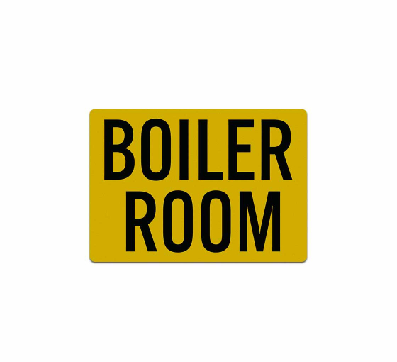 Boiler Room Door Decal (Reflective)