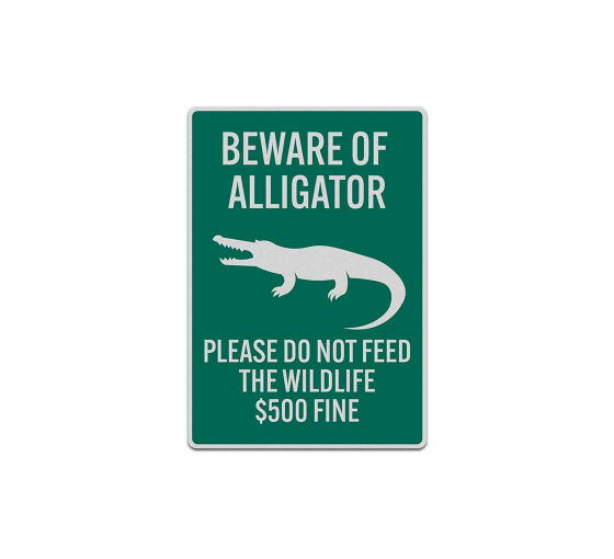Florida Beware Of Alligator Decal (Reflective)