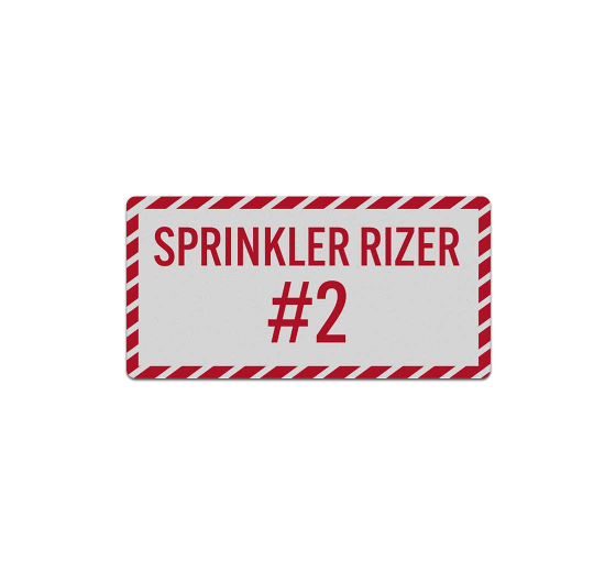 Sprinkler Riser Label Decal (Reflective)