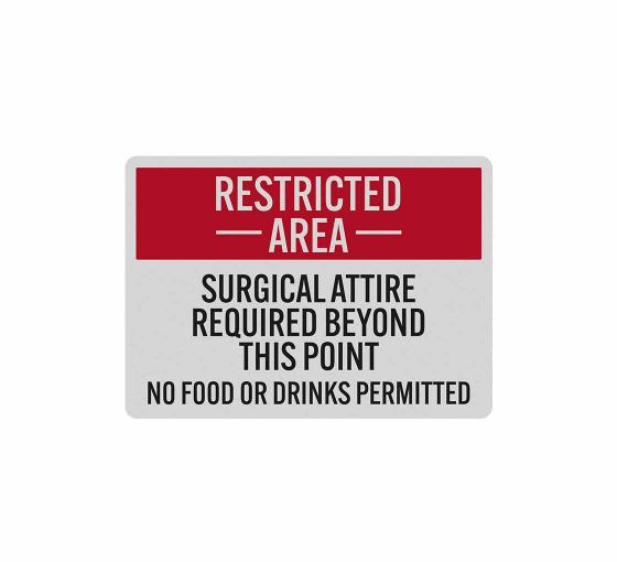 No Food Or Drinks Permitted Decal (Reflective)