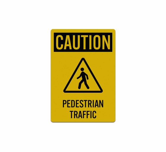 OSHA Pedestrian Traffic Decal (Reflective)