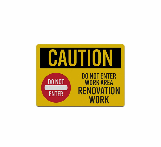 OSHA Do Not Enter Work Area Decal (Reflective)