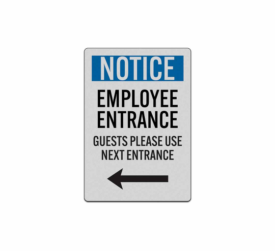 OSHA Employee Entrance Decal (Reflective)