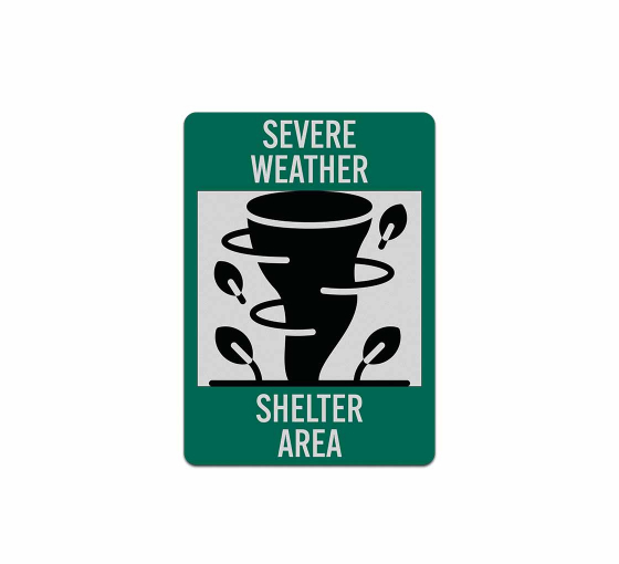 Fire & Emergency Severe Weather Shelter Area Decal (Reflective)
