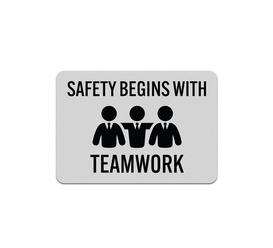 Safety Begins With Teamwork Decal (Reflective)