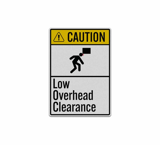 ANSI Low Overhead Clearance Decal (Reflective)