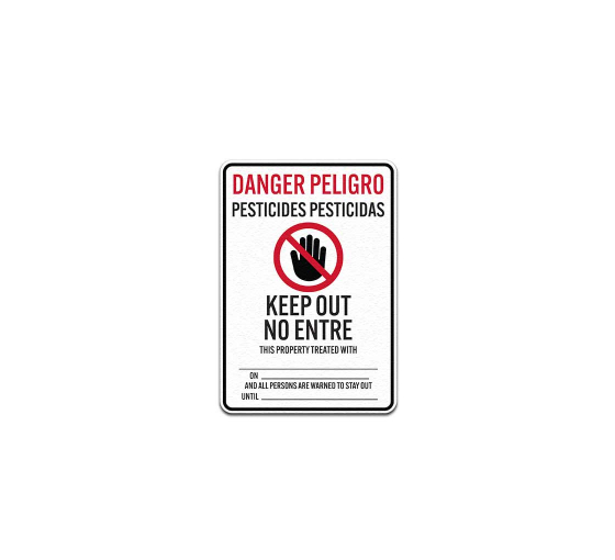 Bilingual Danger Keep Out Decal (Non Reflective)