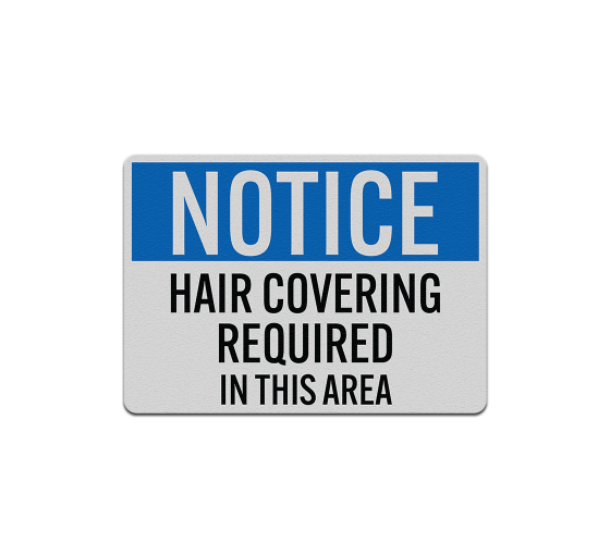 PPE Hair Covering Required Aluminum Sign (Reflective)