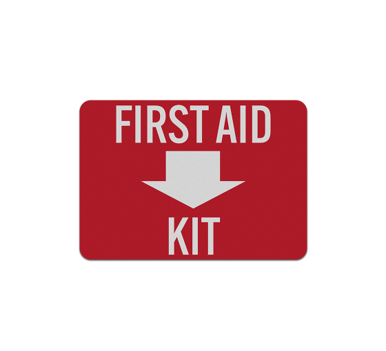 First Aid Kit Aluminum Sign (Reflective)