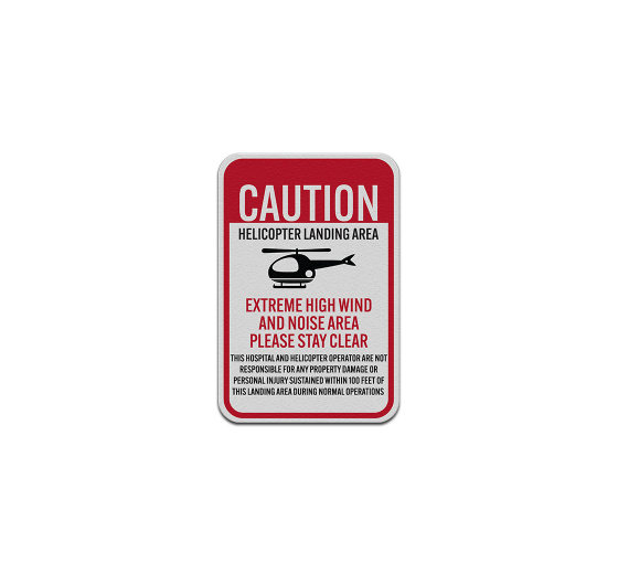 Helicopter Landing Area Aluminum Sign (Reflective)