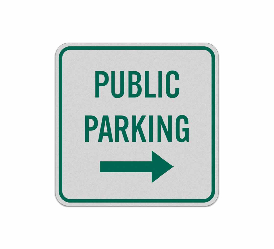 Public Parking Aluminum Sign (Reflective)