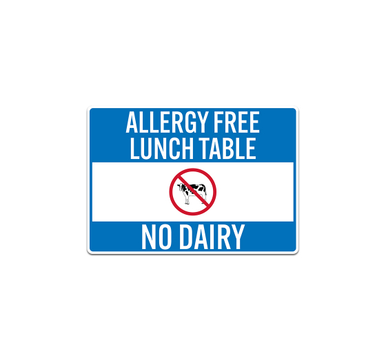 Allergy Free Lunch Table Decal (Non Reflective)