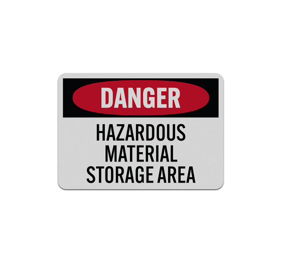 OSHA Hazardous Material Storage Area Aluminum Sign (Reflective)