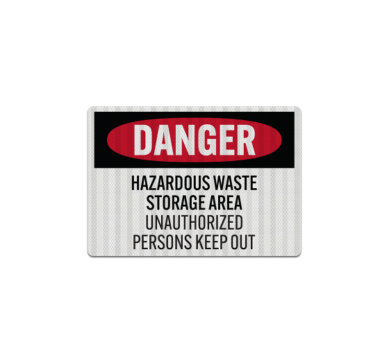 Chemical Hazardous Waste Decal (EGR Reflective)