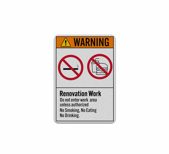 Under Construction ANSI Warning Aluminum Sign (Reflective)