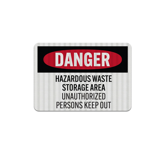 Chemical Hazardous Waste Aluminum Sign (EGR Reflective)