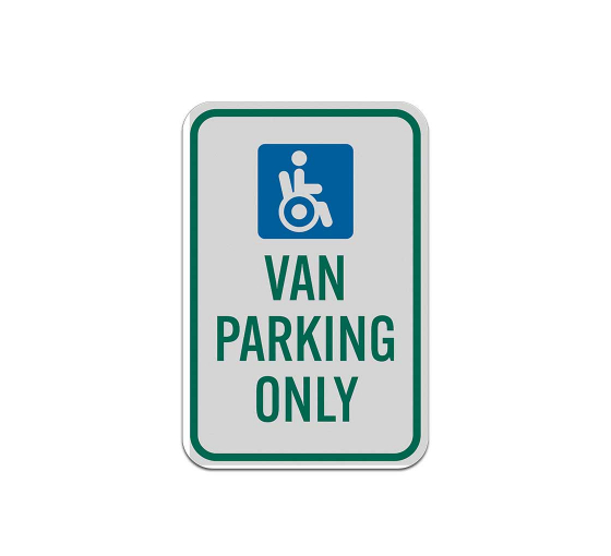 Handicap Van Parking Aluminum Sign (Reflective)