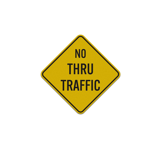 No Thru Traffic Private Road Aluminum Sign (Reflective)