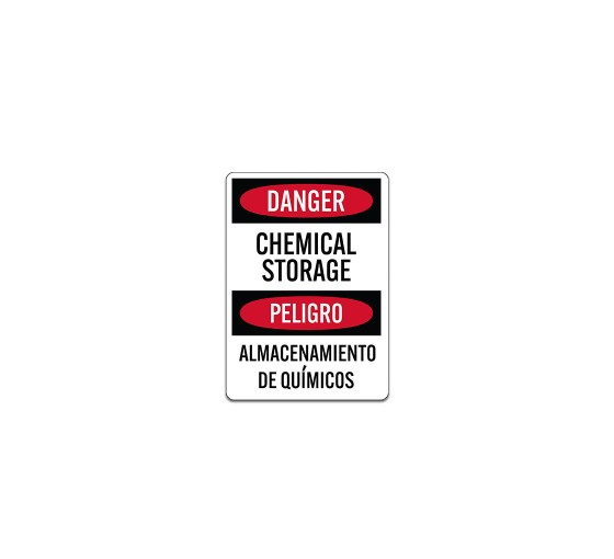 Bilingual Chemical Storage Decal (Non Reflective)