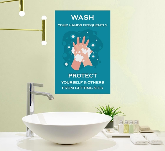 Covid-19 Prevention Wash your Hands Vinyl Posters
