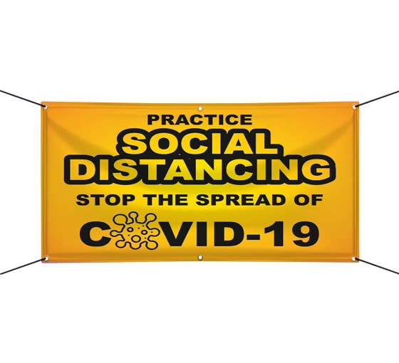 Practice Social Distancing Stop The Spread Vinyl Banners