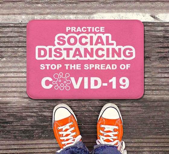 Practice Social Distancing Stop the Spread Indoor Floor Mats