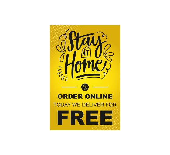 Stay at Home Order Online Vinyl Posters