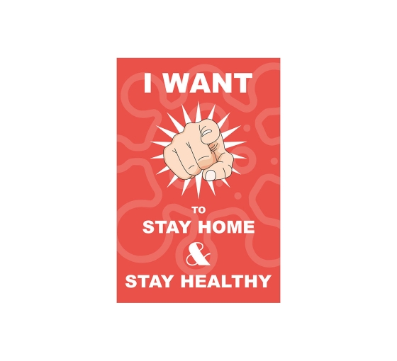 Stay at Home Stay Healthy Vinyl Posters
