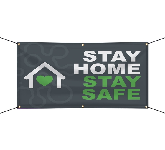 Stay at Home Stay Healthy Vinyl Banners
