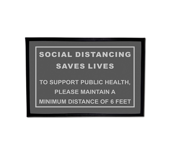 Social Distancing Saves Lives Outdoor Floor Mats