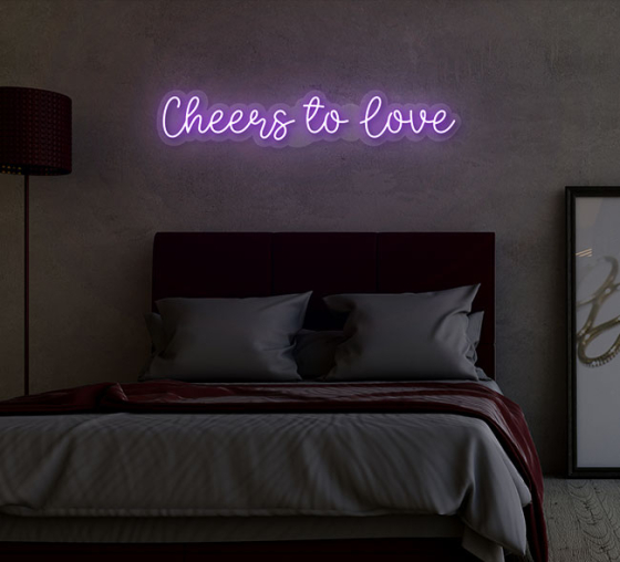 Cheers To Love Neon Sign