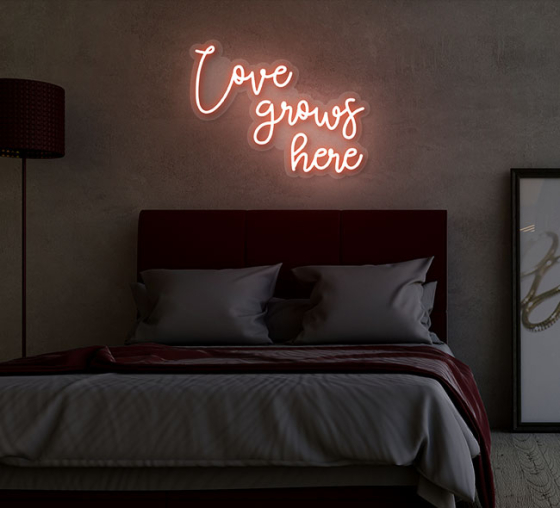 Love Grows Here Neon Sign