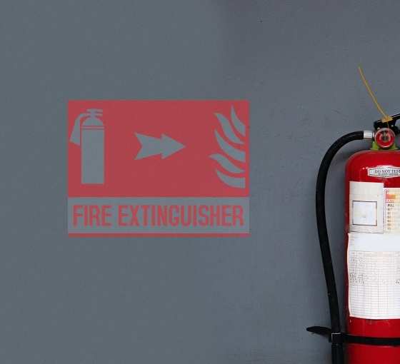 Fire Extinguisher Clear Surface Decals
