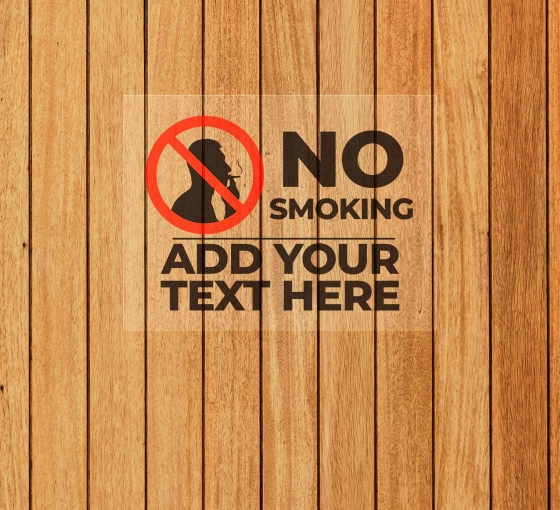 No Smoking Clear Surface Decals