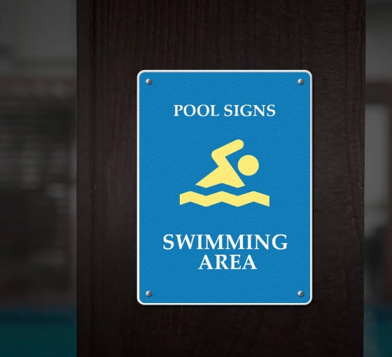 Reflective Pool Signs