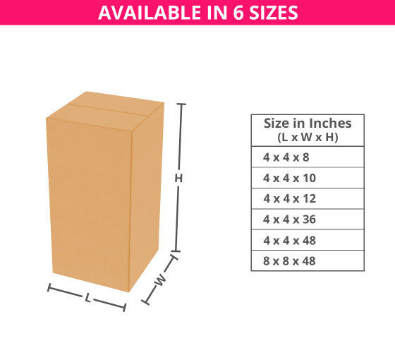Tall Boxes - Brown (Plain)