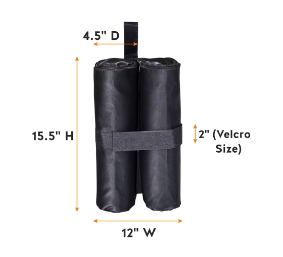 Black Weight Bags Gazebo Tent Leg Sandbags Weighted Base Outdoor