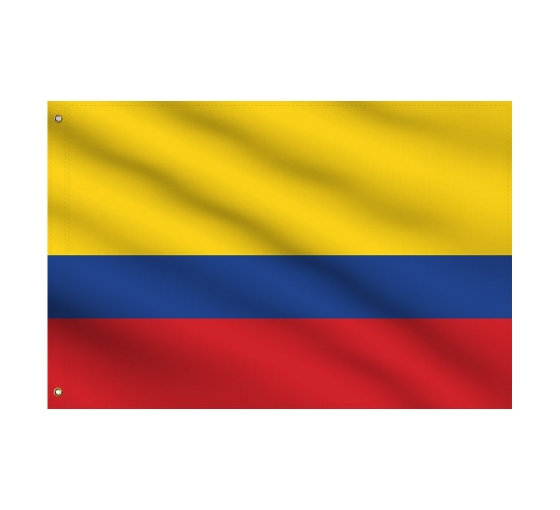 Columbia Columbian 3' x 5' Flag w/ Grommets to Hang Pride Country Soccer Banner 