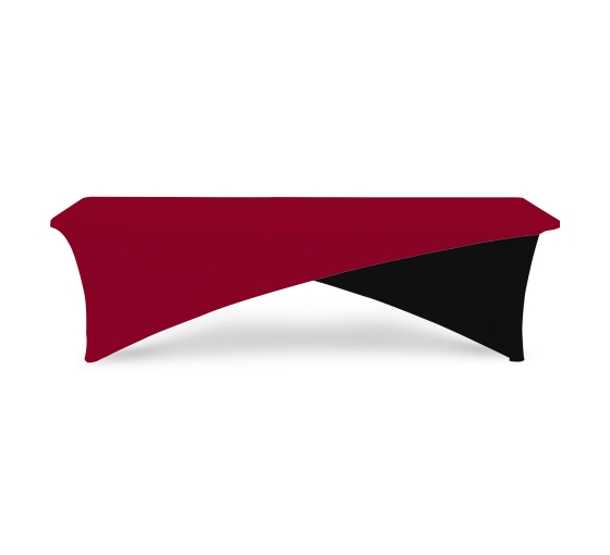 8' Cross Over Table Covers - Red & Black