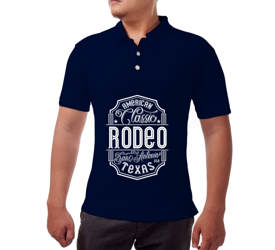 Custom Blue Polo Shirt - Printed