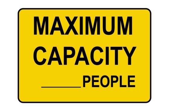 Custom Maximum Capacity-People Sign