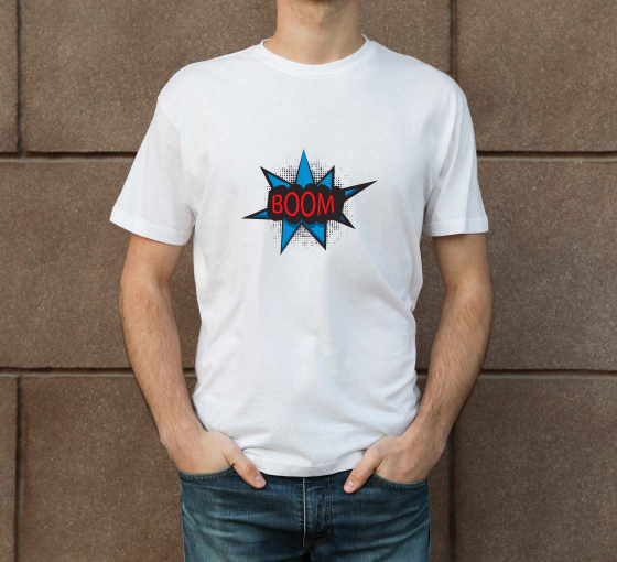 Men's Printed T-Shirt - Crew Neck