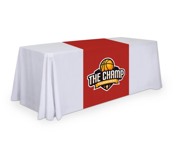 CUSTOM Personalized FULL COLOR TABLE RUNNER 2*6 FT For TRADE SHOW Exhibition 
