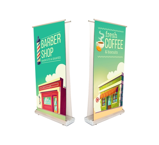 Buy Deluxe Wide Base Single-Screen Roll Up Banner Stands
